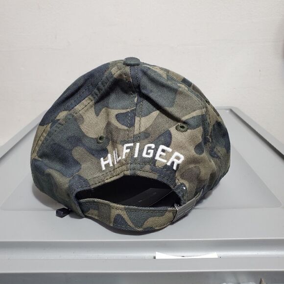 Tommy Hilfiger TH Logo Camo Baseball Trucker Hat Cap Cotton OSFA Strapback NEW - Picture 3 of 10